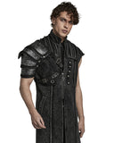 Punk Rave Mens Imperial Gothic Gladiator Shoulder Armour Harness - Black & Silver