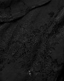 Dark In Love Elegant Gothic Ruched Lace Halter Maxi Dress