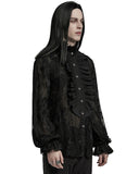 Punk Rave Mens Romantic Gothic Dark Floral Lace Ruffled Poet Shirt