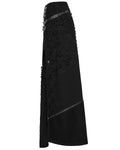 Punk Rave Womens Apocalyptic Punk Spliced Broken Knit Detachable Skirt