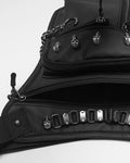 Punk Rave Unisex Cyberpunk Chained Skull Studded Hip Bag Waist Pack Belt