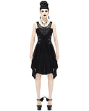 Devil Fashion In Absentia Womens Gothic Velvet & Lace Evening Dress