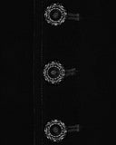 Punk Rave Mens Long Regency Gothic Flocked Velvet Damask Waistcoat Vest Black