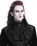 Devil Fashion Mens Gothic Aristocrat Steampunk Beaded Lace Cravat Tie Black