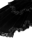 Dark In Love Womens Victorian Gothic Velvet & Jacquard Tail Coat Frock Jacket