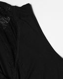 Punk Rave Womens Long Gothic Lace Hooded Ruched Maxi Dress