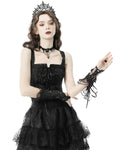 Dark In Love Guiture Lace Applique Mesh Gloves