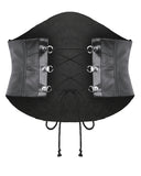 Dark In Love Womens Gothic Buckled Faux Leather Waist Cincher Corset