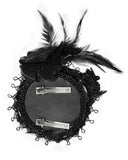 Devil Fashion Gothic Lolita Feathered Crown Hair Barrette Hat