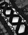 Dark In Love Diascia Gothic Velvet Dress - Skull Cameo
