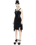 Devil Fashion In Absentia Womens Gothic Velvet & Lace Evening Dress