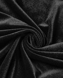 Punk Rave Womens Long Gothic Velvet & Lace Applique Hooded Cloak - Black