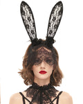 Devil Fashion Burlesque Lolita Lace Bunny Ears Headpiece