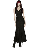 Punk Rave Daily Life Womens Apocalyptic Gothic Shredded Hooded Corset Maxi Dress