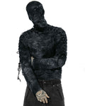 Punk Rave Mens Shredded Knit Apocalyptic Gothic Sweater Top
