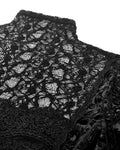 Dark In Love Womens Gothic Baroque Jacquard Velvet Lace Applique Blouse Top