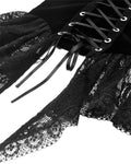 Dark In Love Womens Dark Gothic Courtesan Velvet Cami Corset Top