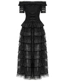 Punk Rave Womens Long Gothic Steampunk Cameo Prom Wedding Dress