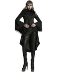 Punk Rave Womens Regency Gothic Jacquard Cutaway Frock Coat