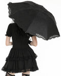 Dark In Love Womens Gothic Lolia Doll Lace Applique Parasol Umbrella