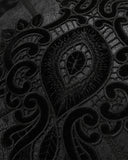 Punk Rave Gothic Home Lace Applique Filled Cushion - Black