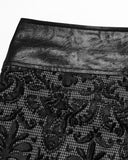 Punk Rave Mens Gothic Aristocrat Embroidered Damask Houndstooth Dress Pants