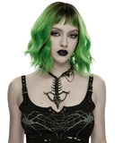 Punk Rave Womens Apocalyptic Gothic Dragon Bone Skull Necklace