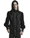 Punk Rave Mens Sinisteria Gothic Jacquard & Spider Web Dress Shirt