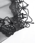 Eva Lady Dark Gothic Wedding Flowered Veil