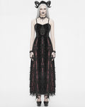 Eva Lady Scarlett's Temptation Long Gothic Prom Dress - Black & Red