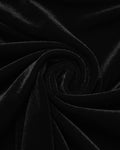 Punk Rave Womens Baroque Gothic Rose Embroidered Velvet Fishtail Skirt - Black