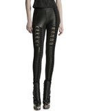 Punk Rave Womens Gothic Lace Applique Cutout Leggings