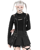 Dark In Love Apocalyptic Gothic Punk Shredded Knit Bolero Shrug
