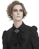 Devil Fashion Mens Gothic Aristocrat Lace Cravat Tie & Brooch