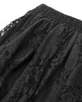 Dark In Love Long Gothic Irregular Lace Rose Layered Skirt