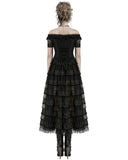 Punk Rave Womens Long Gothic Steampunk Cameo Prom Wedding Dress