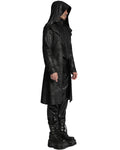 Punk Rave Mens Cyberpunk Apocalptic Gothic Hooded Techwear Coat