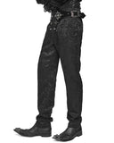 Devil Fashion Mens Gothic Aristocrat Brocade & Velvet Formal Dress Pants