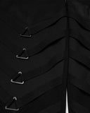 Punk Rave Mens Dark Gothic Cyberpunk Wide-Leg Strapping Pants