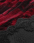 Dark In Love Gothic Vampire Corset Bodice Cami Top - Red & Black