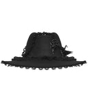 Punk Rave Womens Gothic Dragon Spine Chained Wide Brim Hat