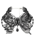 Dark In Love Womens Gothic Lace Butterfly Choker Necklace