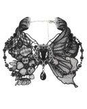 Dark In Love Womens Gothic Lace Butterfly Choker Necklace