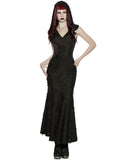 Punk Rave Daily Life Womens Apocalyptic Gothic Shredded Hooded Corset Maxi Dress