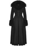 Dark In Love Long Gothic Winter Woolen & Faux Fur Maxi Coat