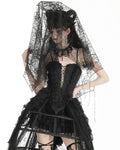 Dark In Love Womens Gothic Spiderweb Lace Wedding Veil