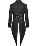 Punk Rave Mens Gothic Steampunk Embellished Jacquard Tail Coat Jacket