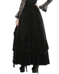 Dark In Love Victoralene Long Gothic Velvet Skirt