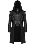 Punk Rave Mens Cyberpunk Apocalptic Gothic Hooded Techwear Coat