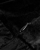 Dark In Love Womens Long Gothic Corset-Waist Velvet & Lace Applique Maxi Skirt